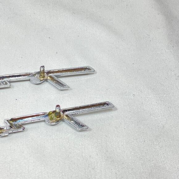 Ford Thunderbird Script Emblem Lot of 2 Tbird Fender Door 14" Long 1958 - 1962 - Picture 9 of 10